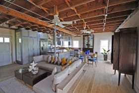 Open plan sitting room kitchen and dining