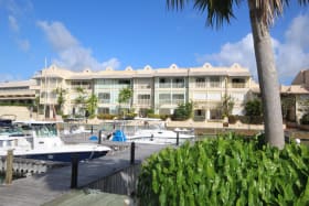 View of the condo block from the pool