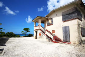 View of the beachfront parcel from the main road