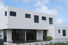 Rear view of the house