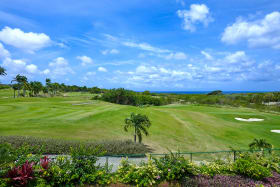 Sea and golf course views