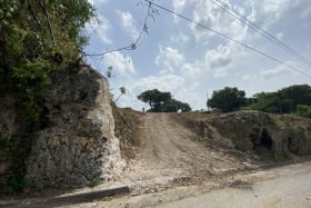 Entrance to lot from main road