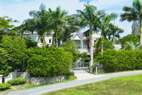 Impressive driveway to Tortuga
