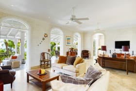 Great room opens to the covered terrace