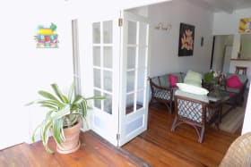 Hardwood Floors on Veranda and Living Area