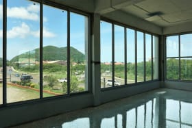 2nd floor - the epoxy flooring is only a rendering; view looking towards the highway - Rodney Bay