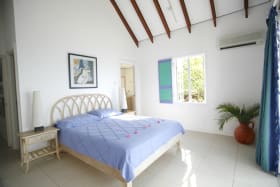 Master bedroom, with AC and ensuite bathroom