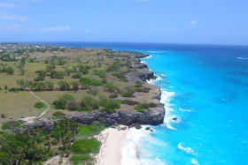Aerial view of site looking north