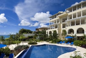 Exterior of building and main swimming pool terrace