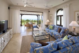 Living room opening to the patio