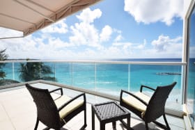 Outdoor patio facing the Caribbean Sea