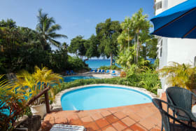 Pool patio terrace with great sea views