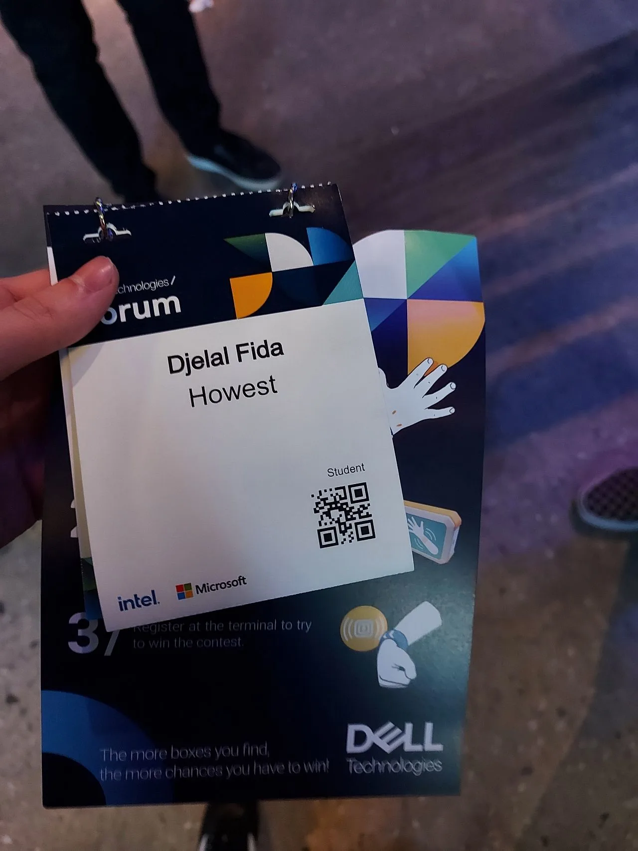 My beautiful attendee badge