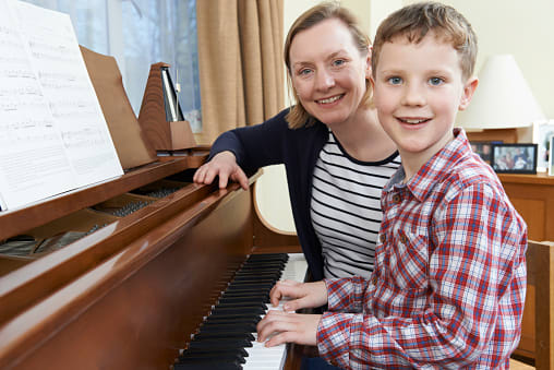 learning piano