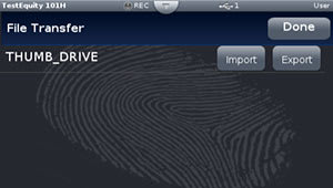 Profile archiving and transfer via USB Flash Drive