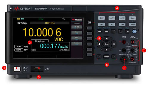 EDU34450A Front Panel