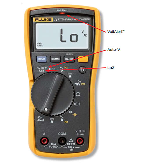 Fluke 117 DMM with VoltAlert