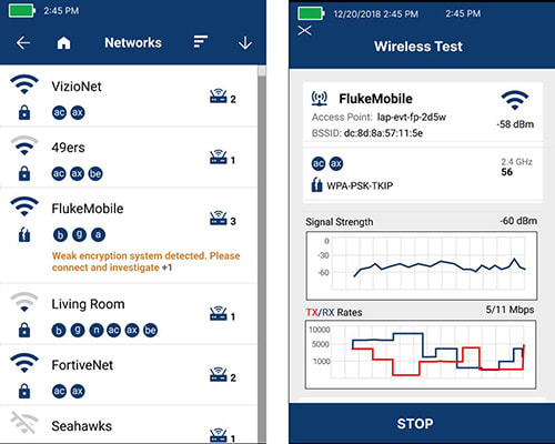 LinkIQ Duo Network Detail via Mobile View