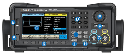 SDG1000X Plus Series Front Panel