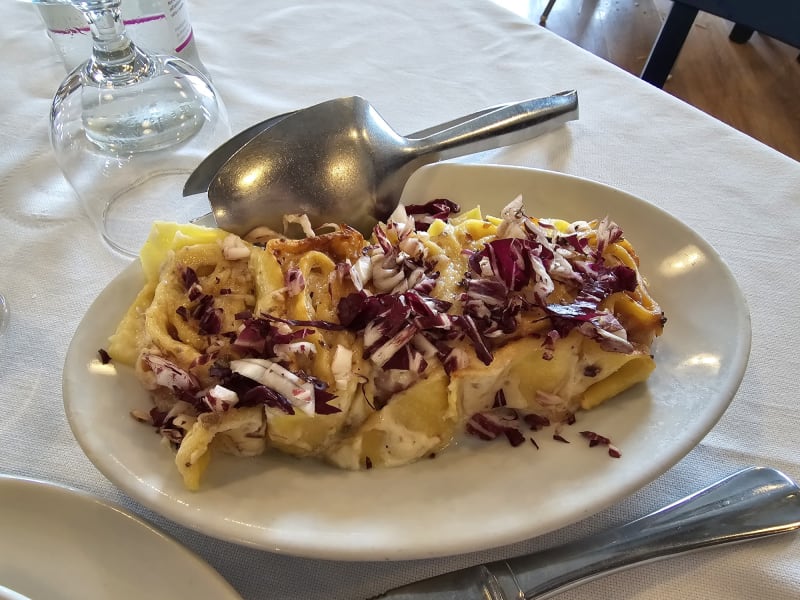 Rosette speck e radicchio - Trattoria Ca' Longa, Reggio Emilia