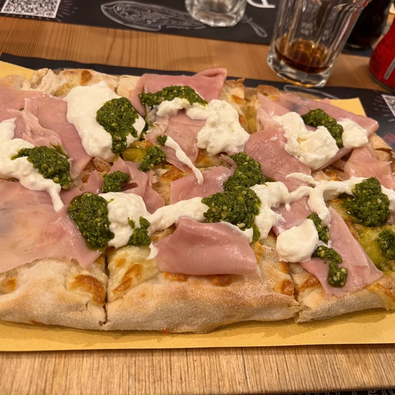 Pinsa con mortadella - Piotto EUR, Rome