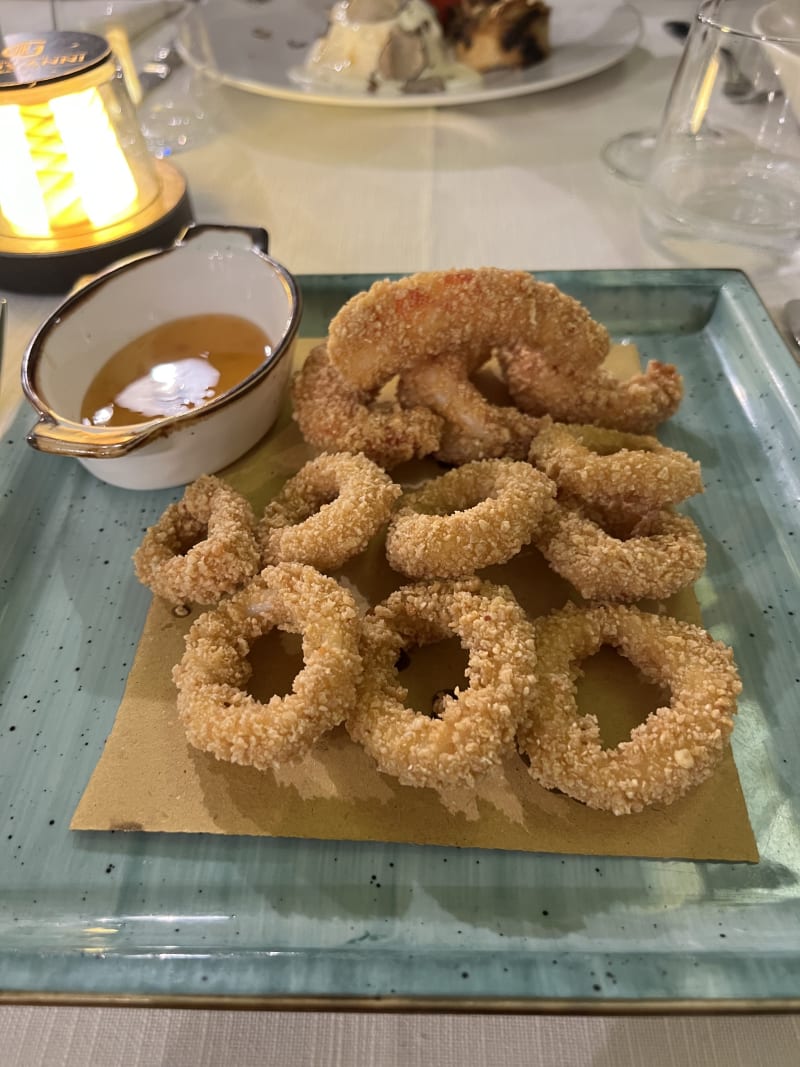 Fritto di gamberi e calamari* al pane panko con salse - Ristorante Giovanni, Turin