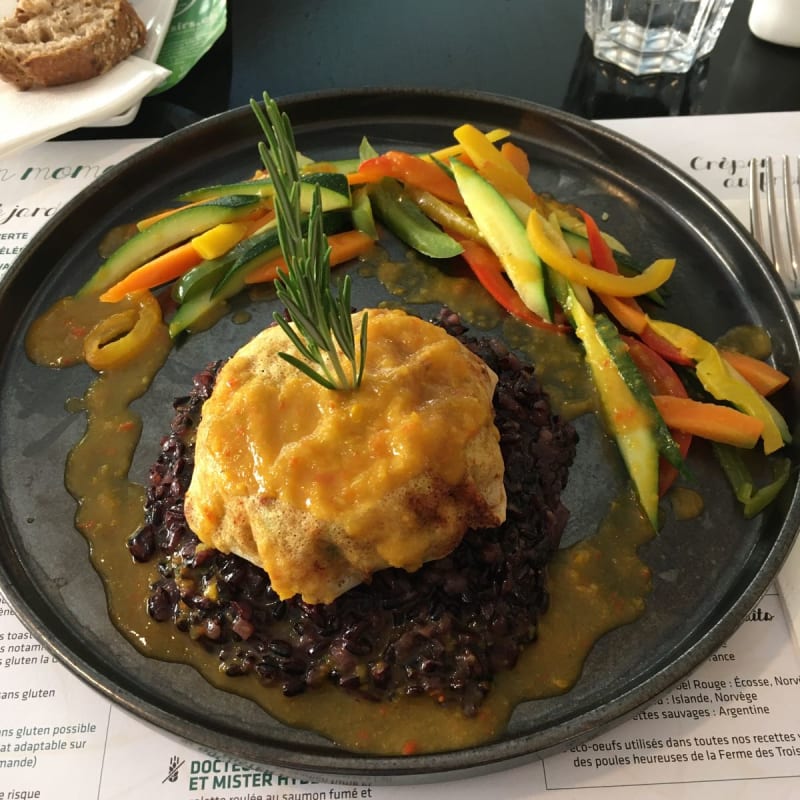 Savoureux. Émincé de volaille dans une feuille de brique, sur lit de riz. - Java, Lausanne