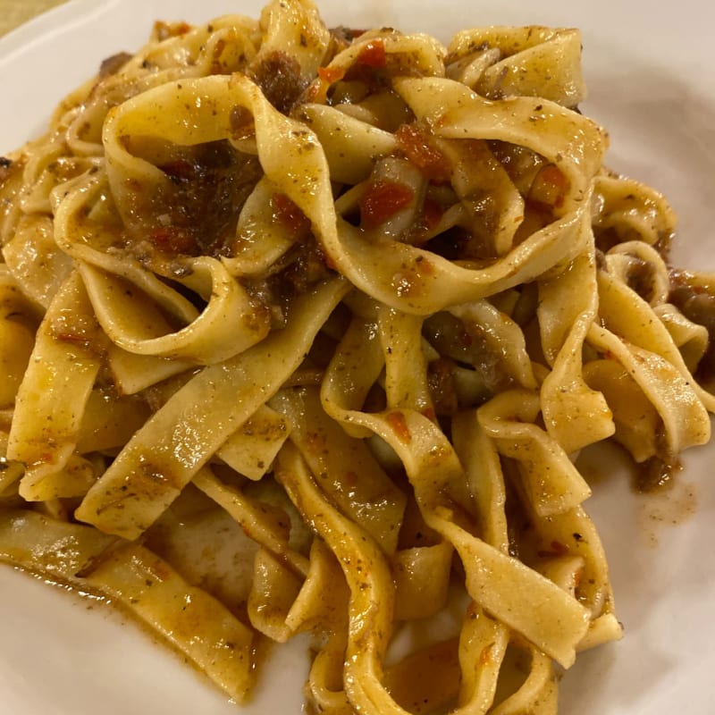 Tagliatelle al sugo di suino nero di Calabria  - Azienda Agrituristica Caridà