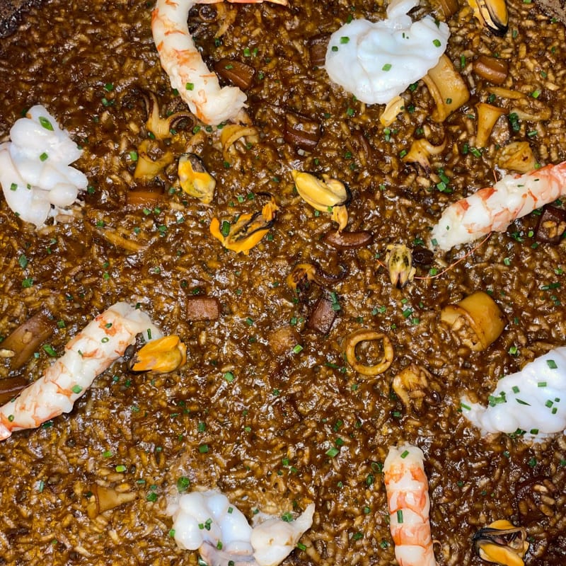 Arroz del señorito, con todo peladito para su deleite.  - Can Fisher, Barcelona