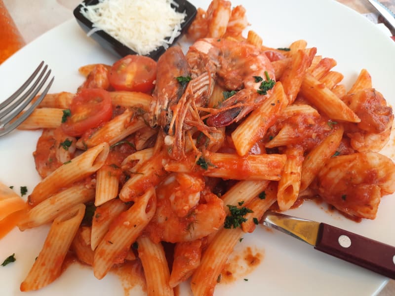 Penne met gamba's  - Cucina 50, Maastricht