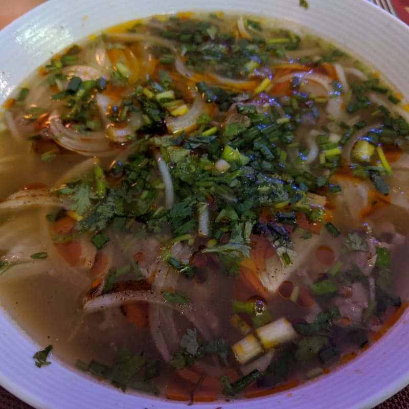 Okay. Didn’t match expectation. More so because there were no assorted herbs, lime or anything that always adds to these Vietnamese pho style dishes. - Chez Thoa