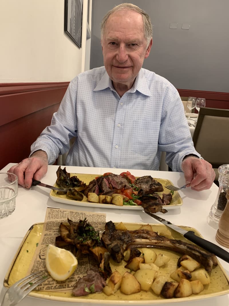 Lamb chps and sliced steak - Ba Ghetto, Florence