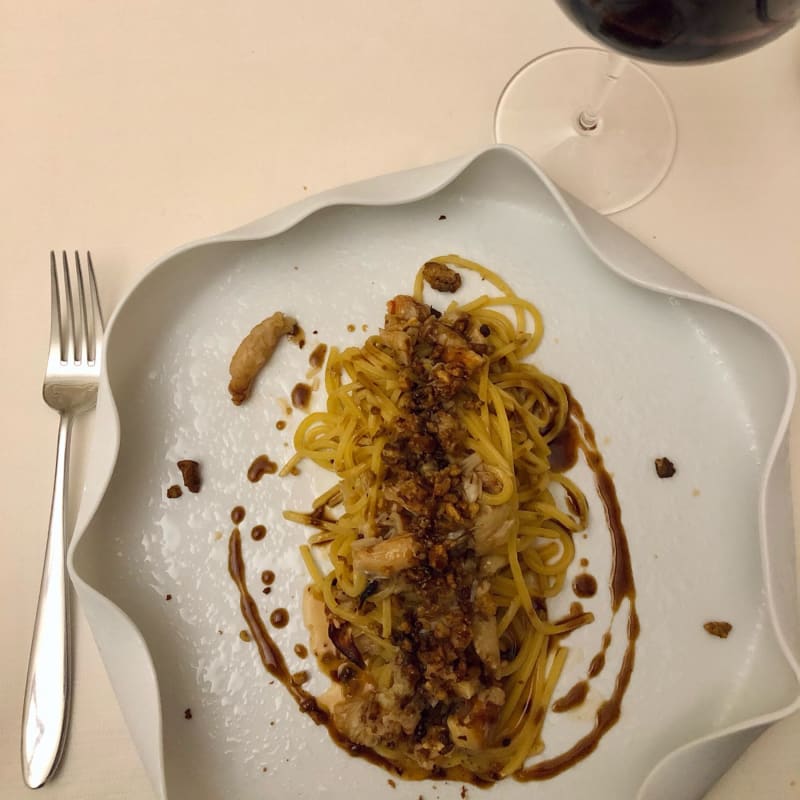 Spaghetti con Granciporro - Ristorante Croce D'oro