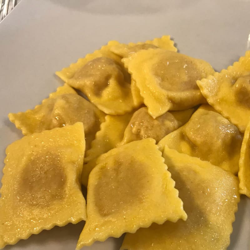 Ravioli di zucca - Osteria del Pescatore, Reggio Emilia