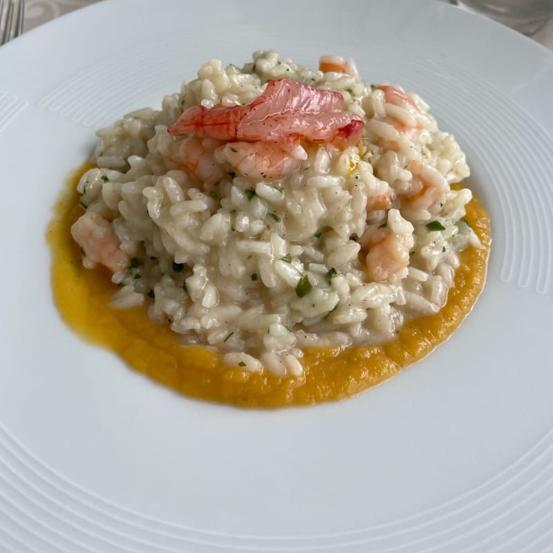 Risotto con letto di zucca e gamberi rossi di gallipoli  - L'Erbavoglio