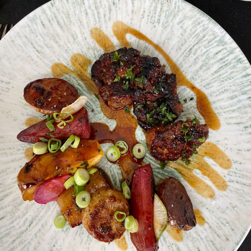 Ris de veau croustillant petits légumes et fruits  - L'Instant Gourmand