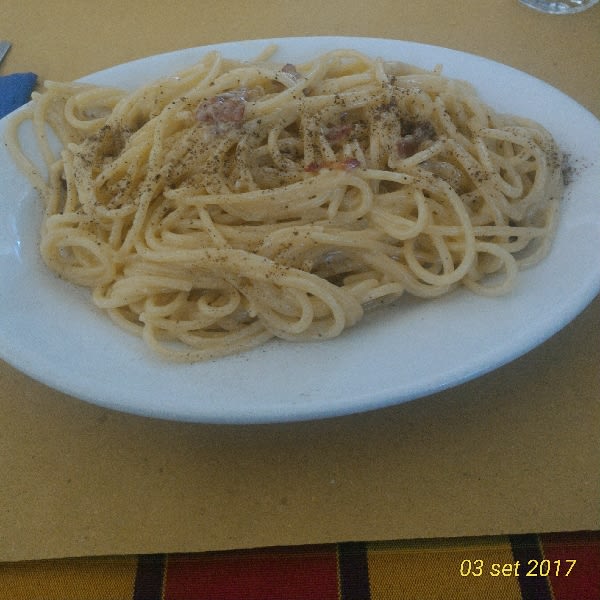 Spaghetti alla carbonara - Ostaria La Babbiona, Civitavecchia