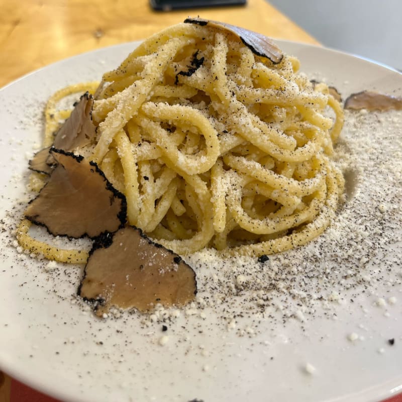 Spaghettini cacio e pepe con tartufo - Rizzelli, Turin