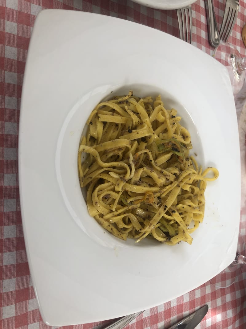 Fettuccine tartufo e fiori di zucca - Locanda Fosca Umbra