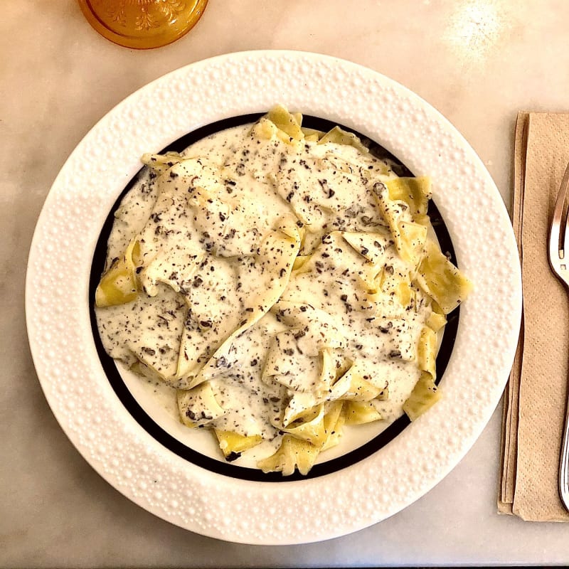 Papardelle à la crème de Truffes et petits champignons Maison - Ziotony Anticasalumeria, Paris