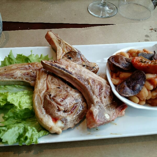 cotes d'agneau grillées et mojettes - Brasserie des Esselières, Villejuif