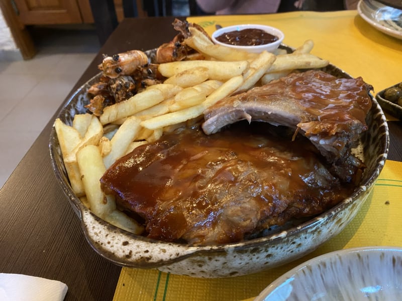 Entrecosto e camarões - El Toro Nazaré, Nazaré