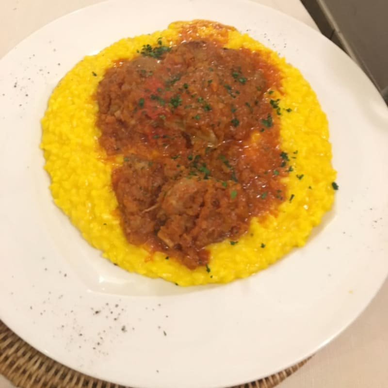 Riso con ossobuco ottimo - Osteria in Besozzo