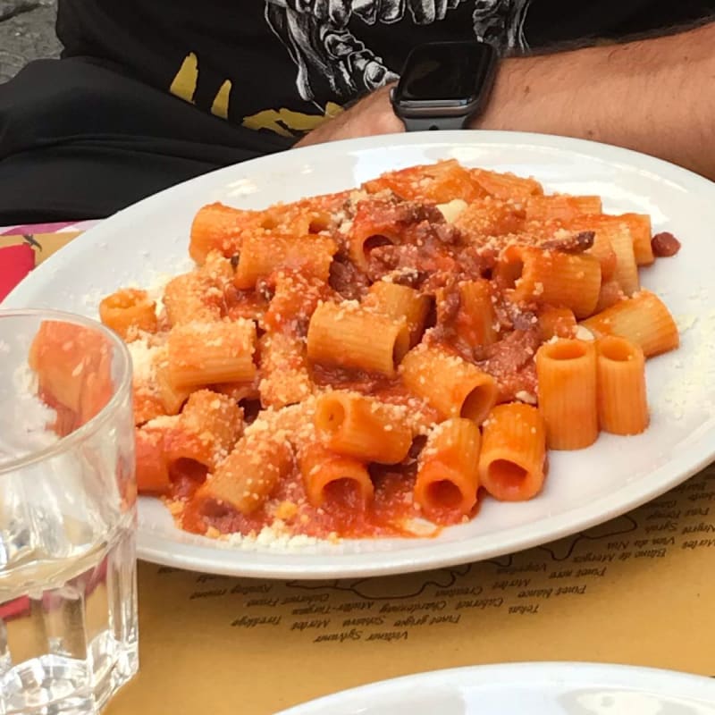 Mezzemaniche all’Amatriciana - Achille al Pantheon, Rome