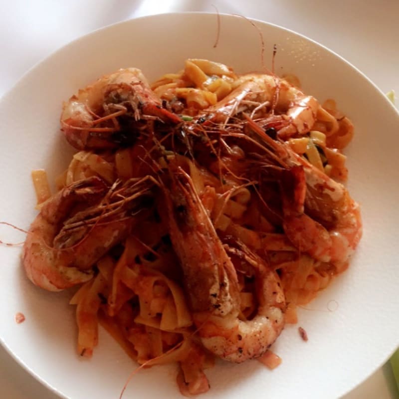 Tagliatelle gambas et épinards - Au Gourmet de l´Orangerie, Strasbourg