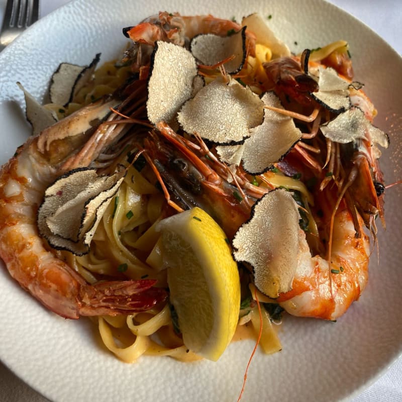 Tagliatelles + truffes aux gambas  - Au Gourmet de l´Orangerie, Strasbourg