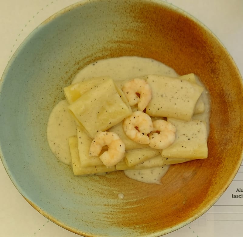 Paccheri cacio e pepe con mazzancolle  - Il Bistrot., Perugia