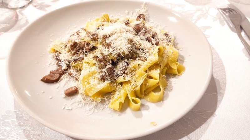 Fettuccine fatte a mano con funghi porcini. Una delizia - Agriristoro Il Campagnolo da Baffo