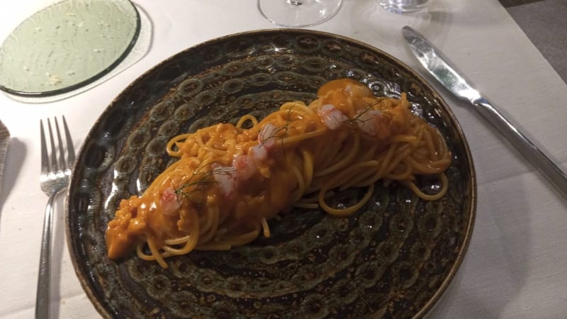 Spaghetti artigianali selezione vicidomini con assoluto di gamberi rossi - Puccini20, Viareggio