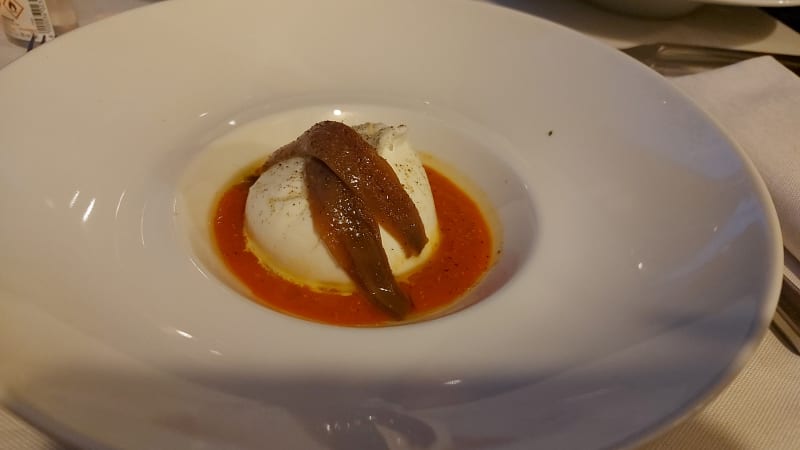 La Burrata Con Alici - Osteria Dal Cinon, Zocca